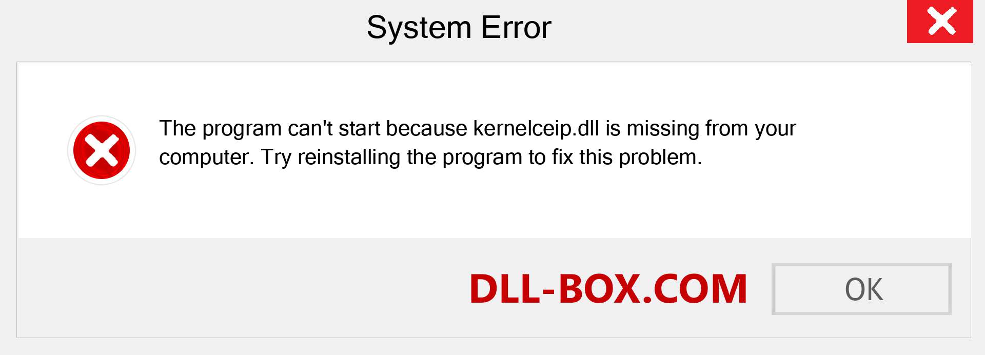  kernelceip.dll file is missing?. Download for Windows 7, 8, 10 - Fix  kernelceip dll Missing Error on Windows, photos, images